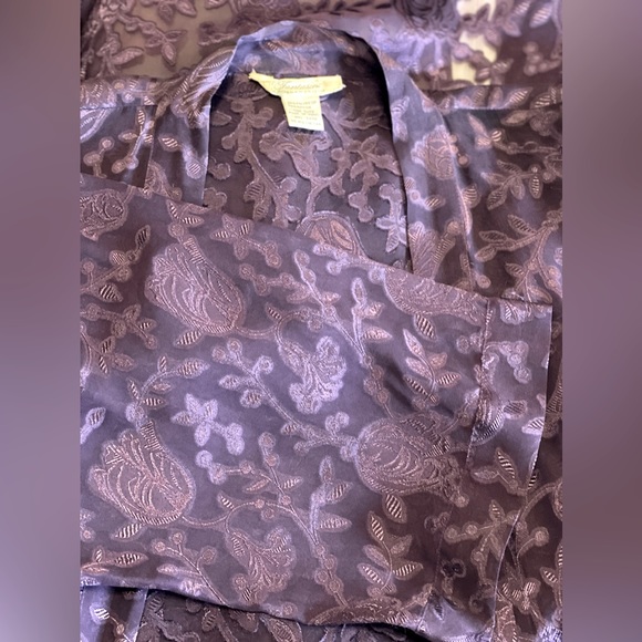 Women’s Sheer Robe by Fantasies by Morgan Taylor. Wrap Front with Kimono Sleeves - Picture 6 of 6